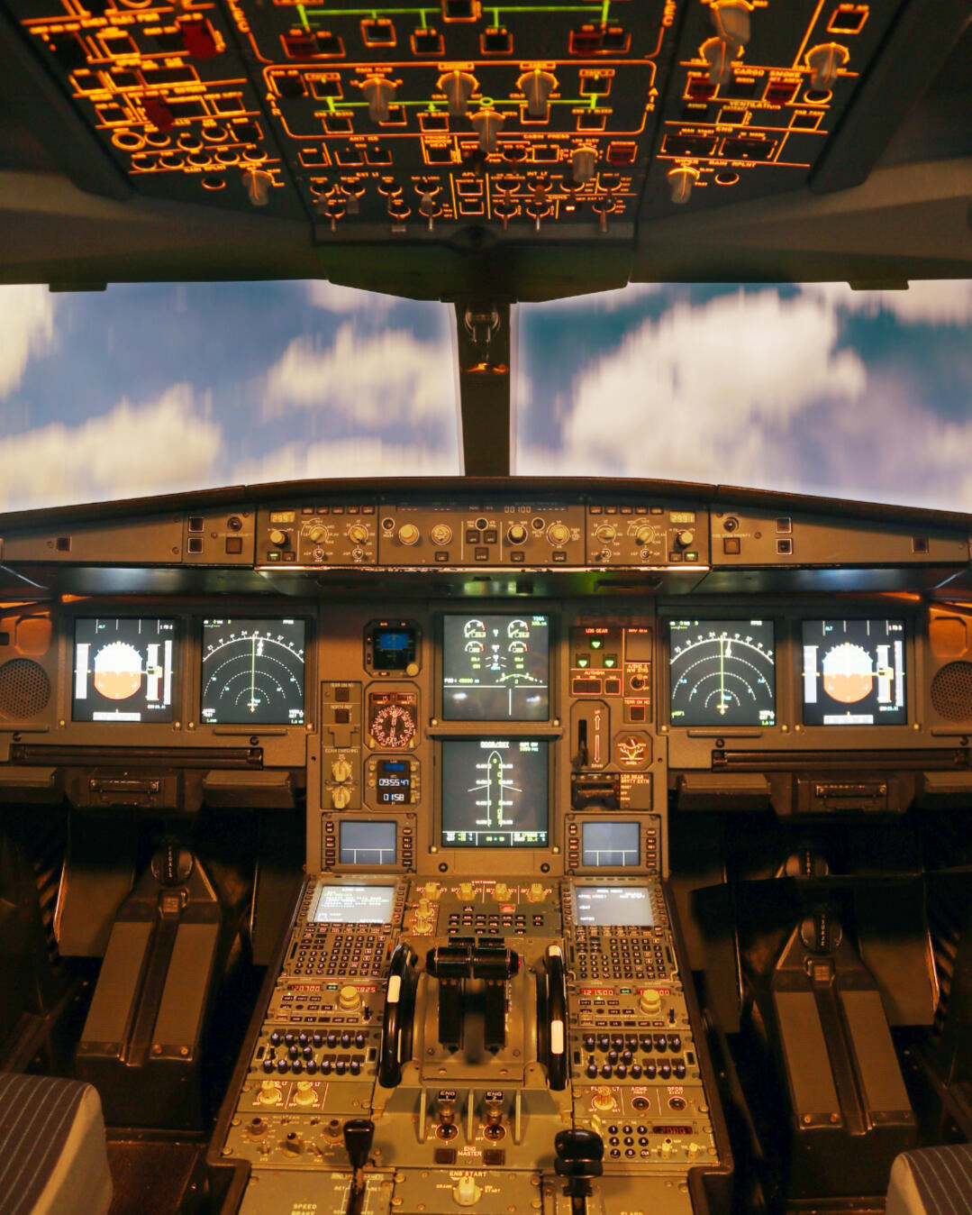 Aviation Operations and Operational Excellence Commercial aircraft cockpit representing Mie Rajcic's leadership in aviation, safety-critical operations, and reliable execution in complex environments